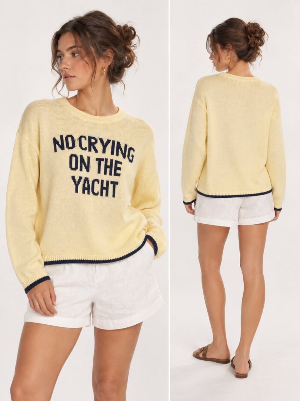 NWT Wild Fable NO CRYING ON THE YACHT Pullover Sweater Size XS